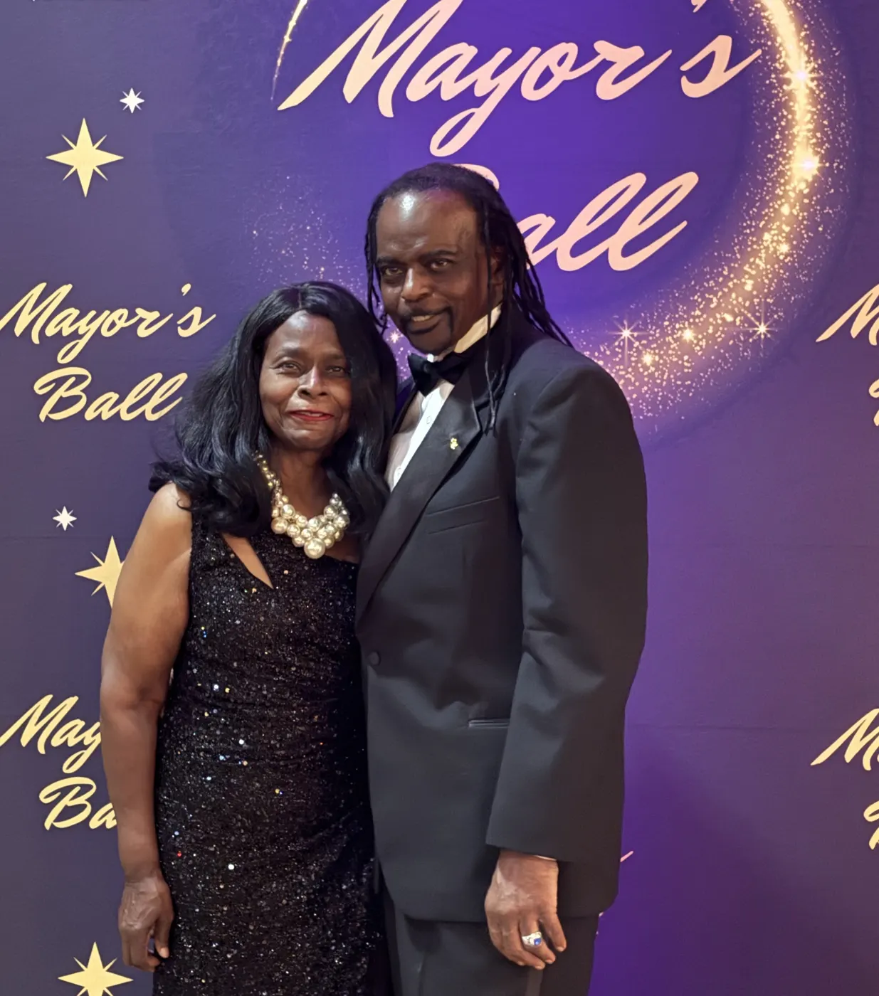Olinga Yarber-Alexander with her husband Ameni at the Mayor's Ball